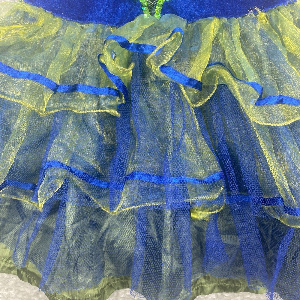Girls Blue Green Princess Dress Size Small Dress Up Halloween Costume - Picture 2 of 12